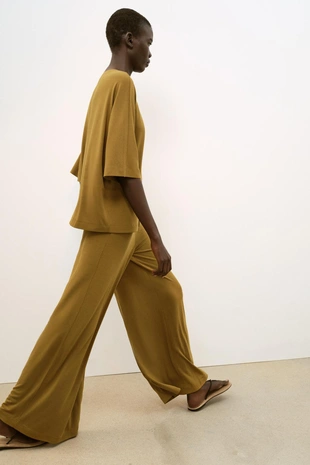 Брюки палаццо из струящейся ткани- Заказать в России