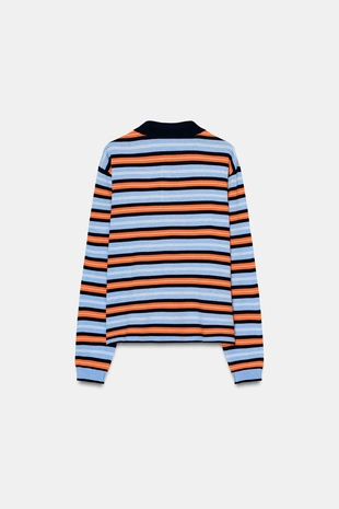 Трикотажное поло в полоску- Заказать в России