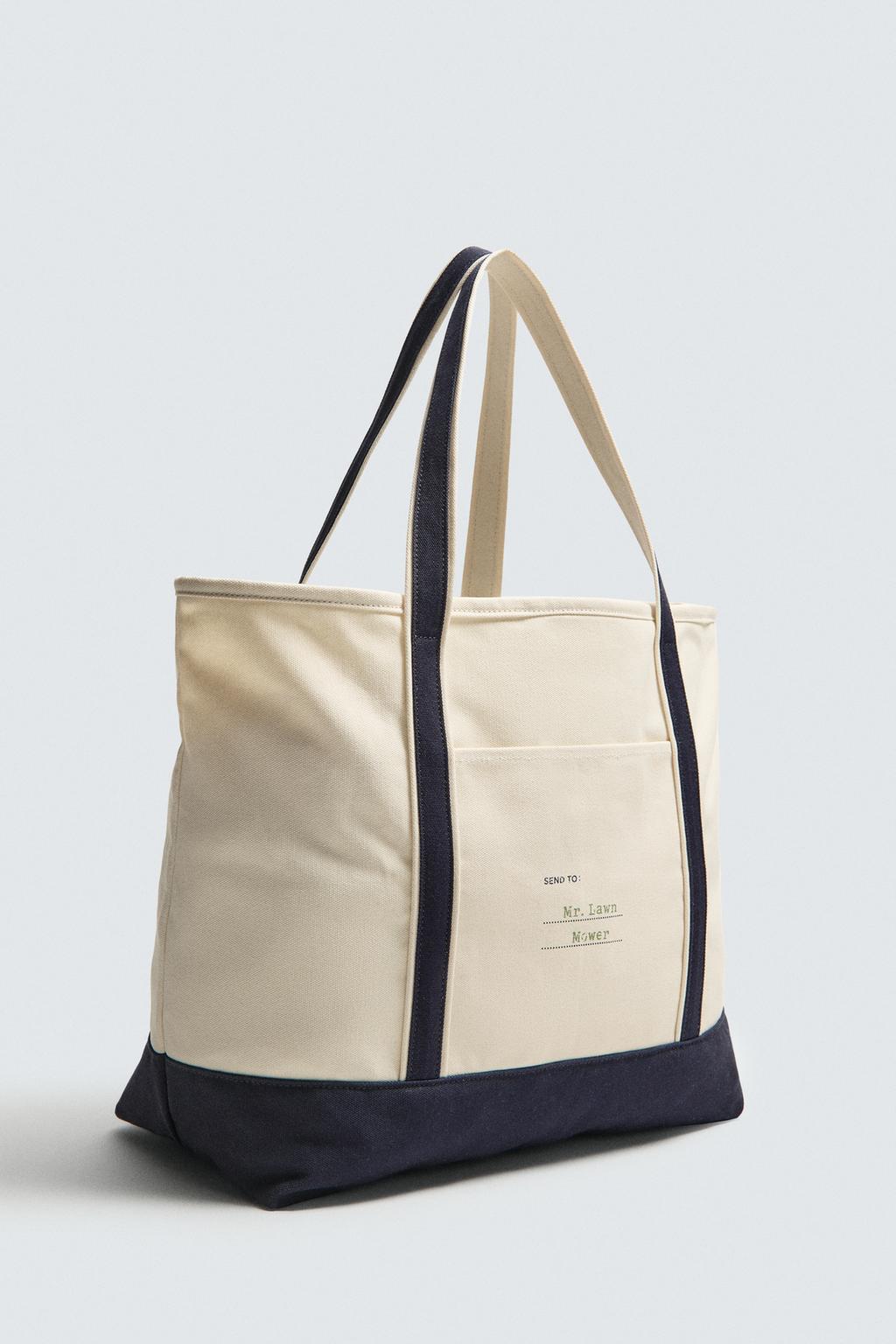 СУМКА-ШОПЕР С КОНТРАСТНЫМИ ДЕТАЛЯМИ