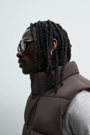 Укороченный стеганый жилет- Заказать в России