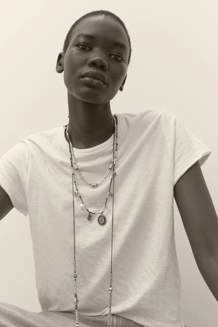 Набор из 3 шнурковых ожерелий с подвесками и драгоценными камнями- Заказать в России