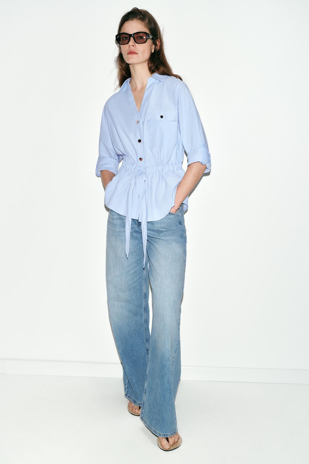 РУБАШКА-САФАРИ ИЗ ПОПЛИНА