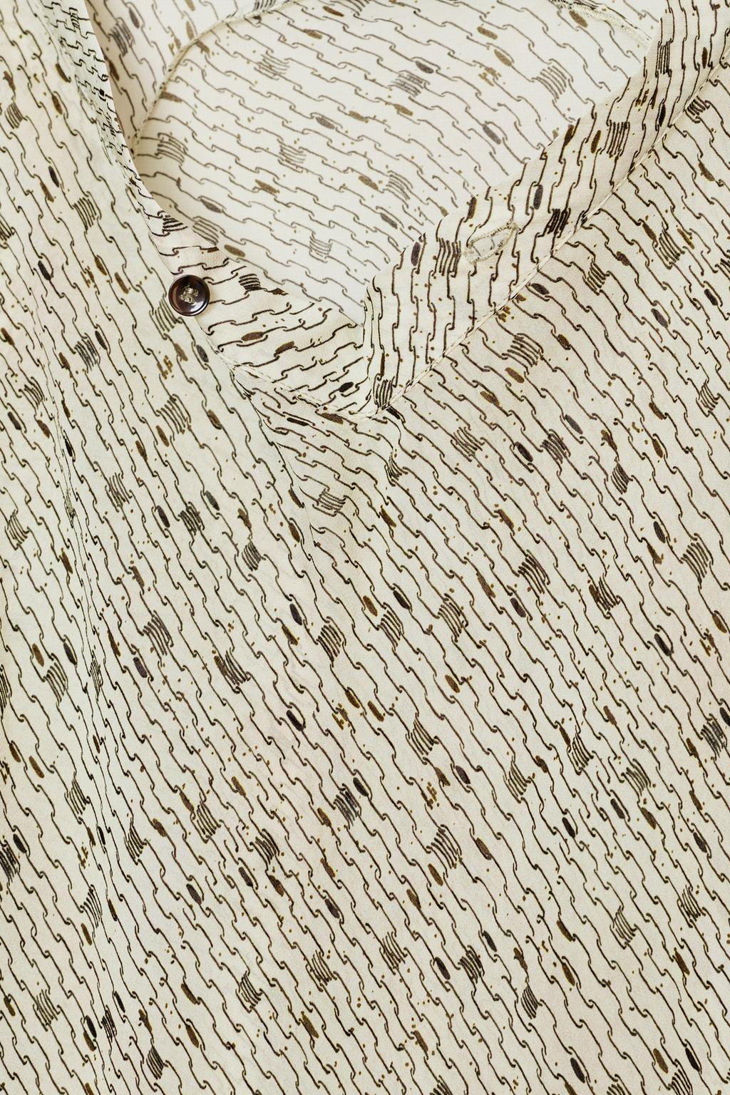 РУБАШКА ИЗ СТРУЯЩЕЙСЯ ТКАНИ С ПРИНТОМ — ZW COLLECTION