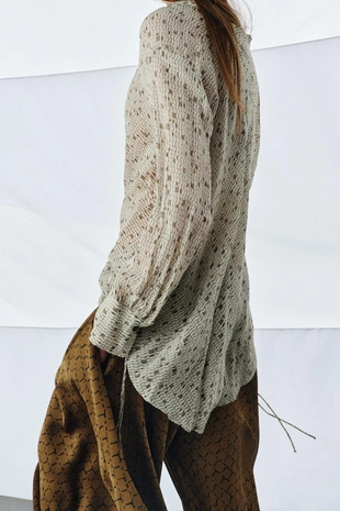 Рубашка из струящейся ткани с принтом — ZW COLLECTION- Заказать в России