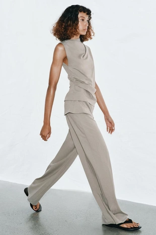 Брюки HEAVY COTTON с поясом-FAJIN