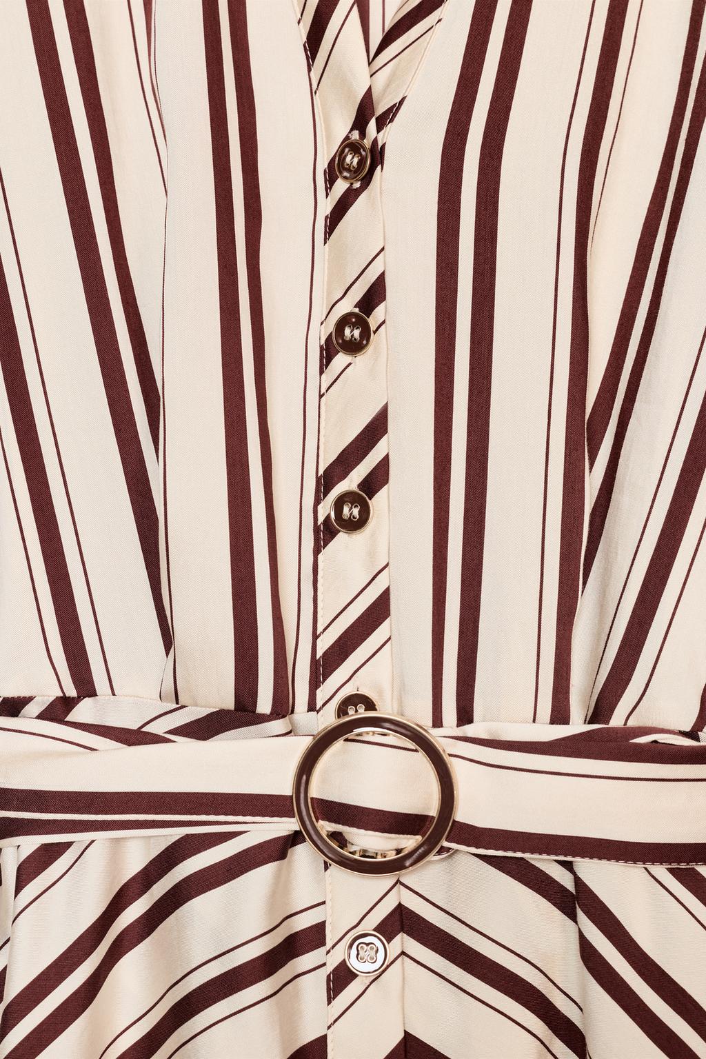 ПЛАТЬЕ МИДИ В ПОЛОСКУ С РЕМНЕМ