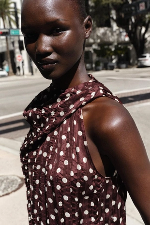 Блуза в горошек- Заказать в России