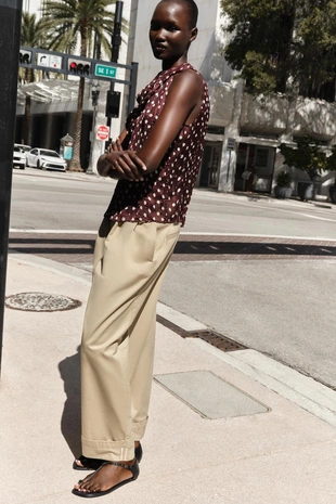 Блуза в горошек- Заказать в России