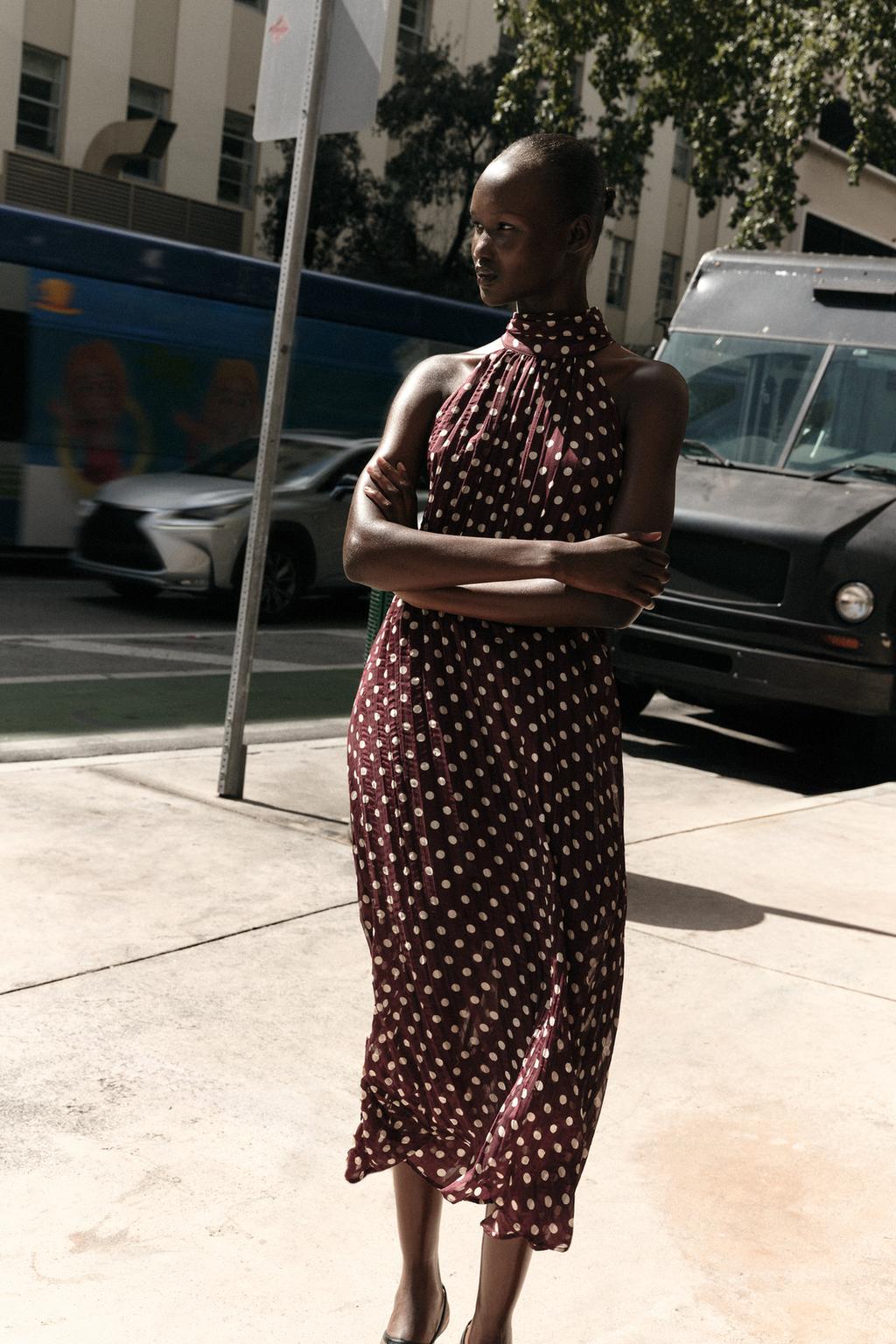 ПЛАТЬЕ МИДИ В ГОРОШЕК