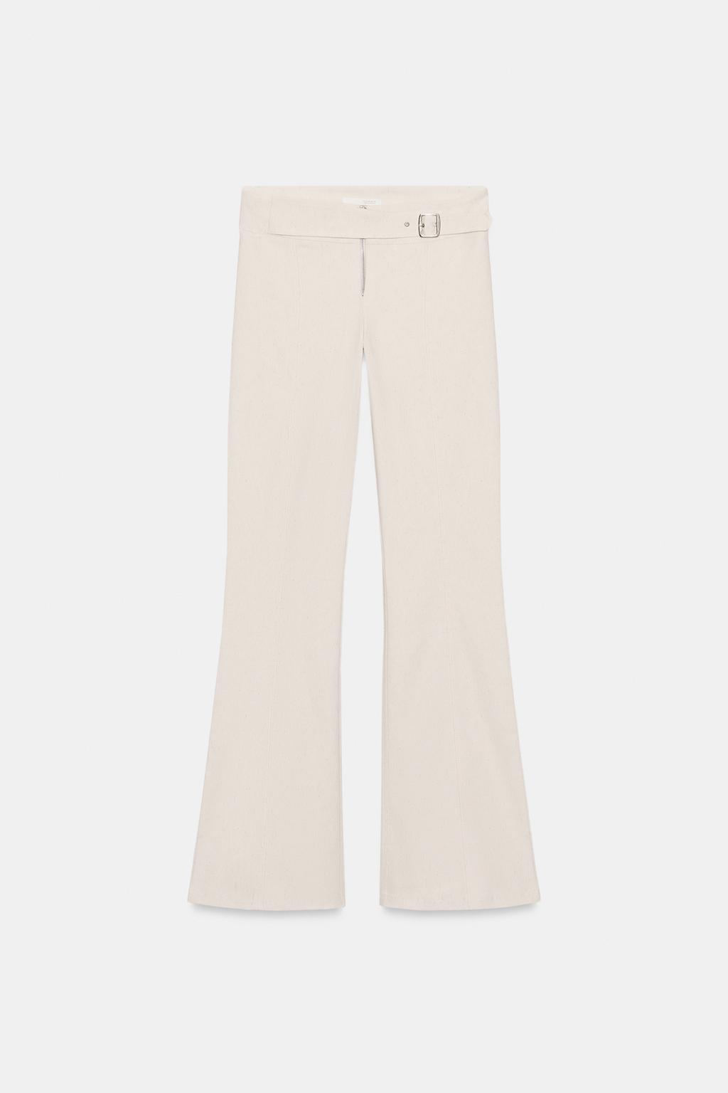 ЭЛАСТИЧНЫЕ БРЮКИ ИЗ САРЖИ С ПЕТЛЯМИ