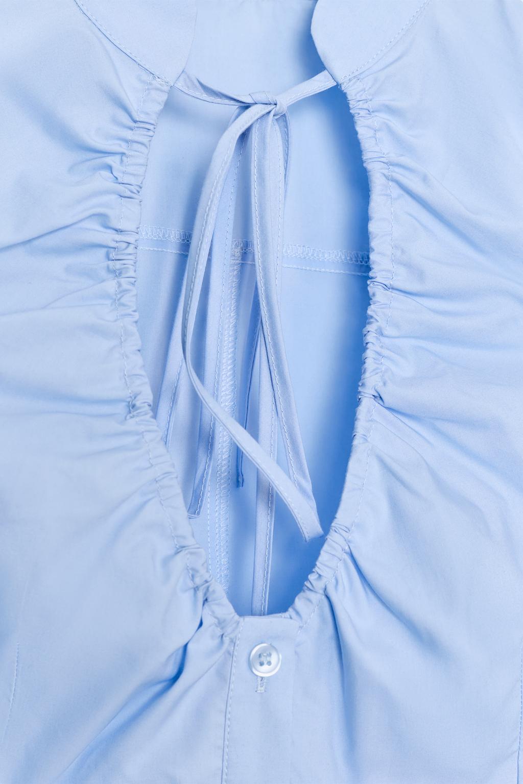 ТОП ИЗ ПОПЛИНА С ЗАВЯЗКАМИ