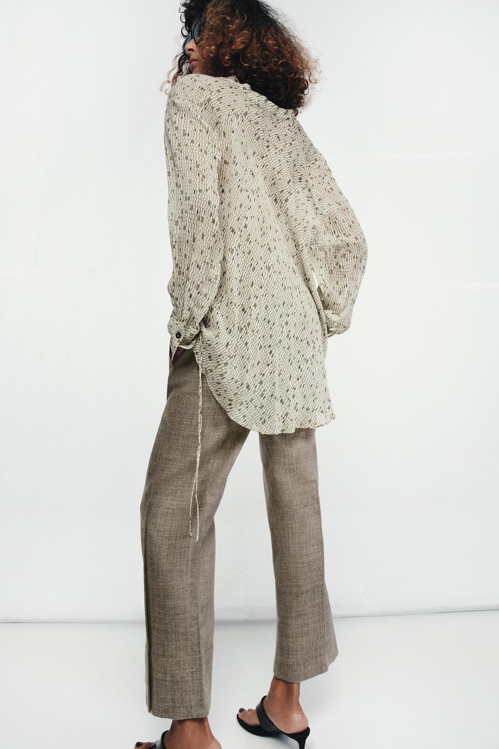 УКОРОЧЕННЫЕ РАСКЛЕШЕННЫЕ БРЮКИ ИЗ ШЕРСТИ — ZW COLLECTION