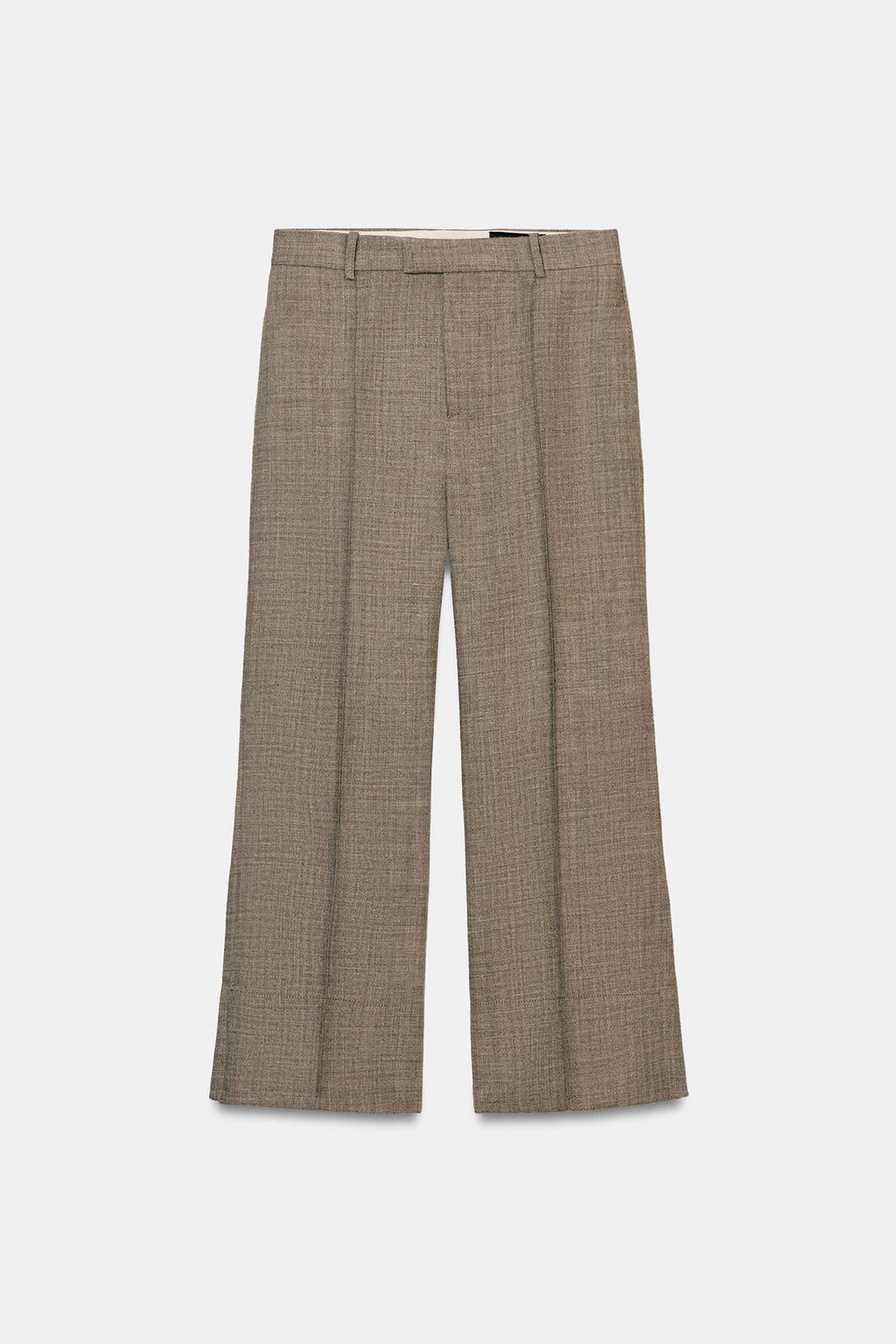 УКОРОЧЕННЫЕ РАСКЛЕШЕННЫЕ БРЮКИ ИЗ ШЕРСТИ — ZW COLLECTION