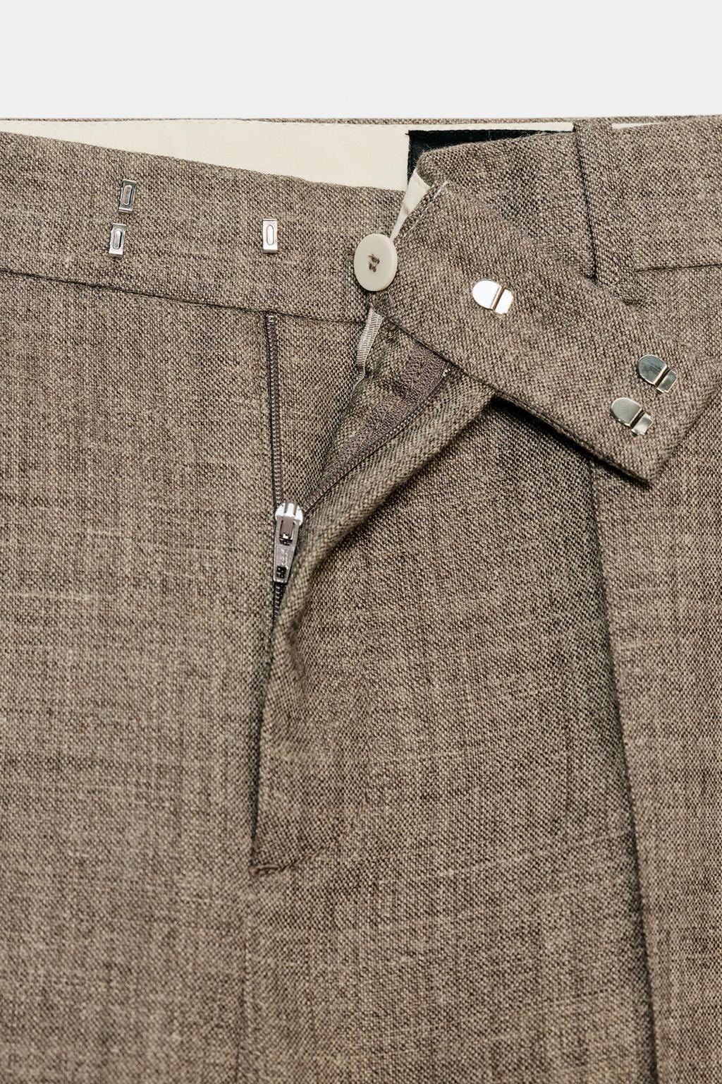 УКОРОЧЕННЫЕ РАСКЛЕШЕННЫЕ БРЮКИ ИЗ ШЕРСТИ — ZW COLLECTION