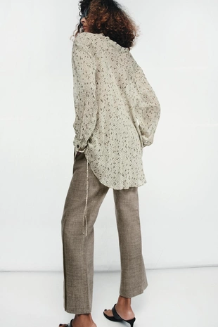 Укороченные расклешенные брюки из шерсти — ZW COLLECTION- Заказать в России