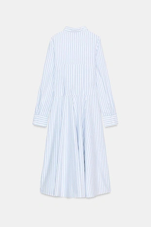 Платье-рубашка миди в полоску- Заказать в России
