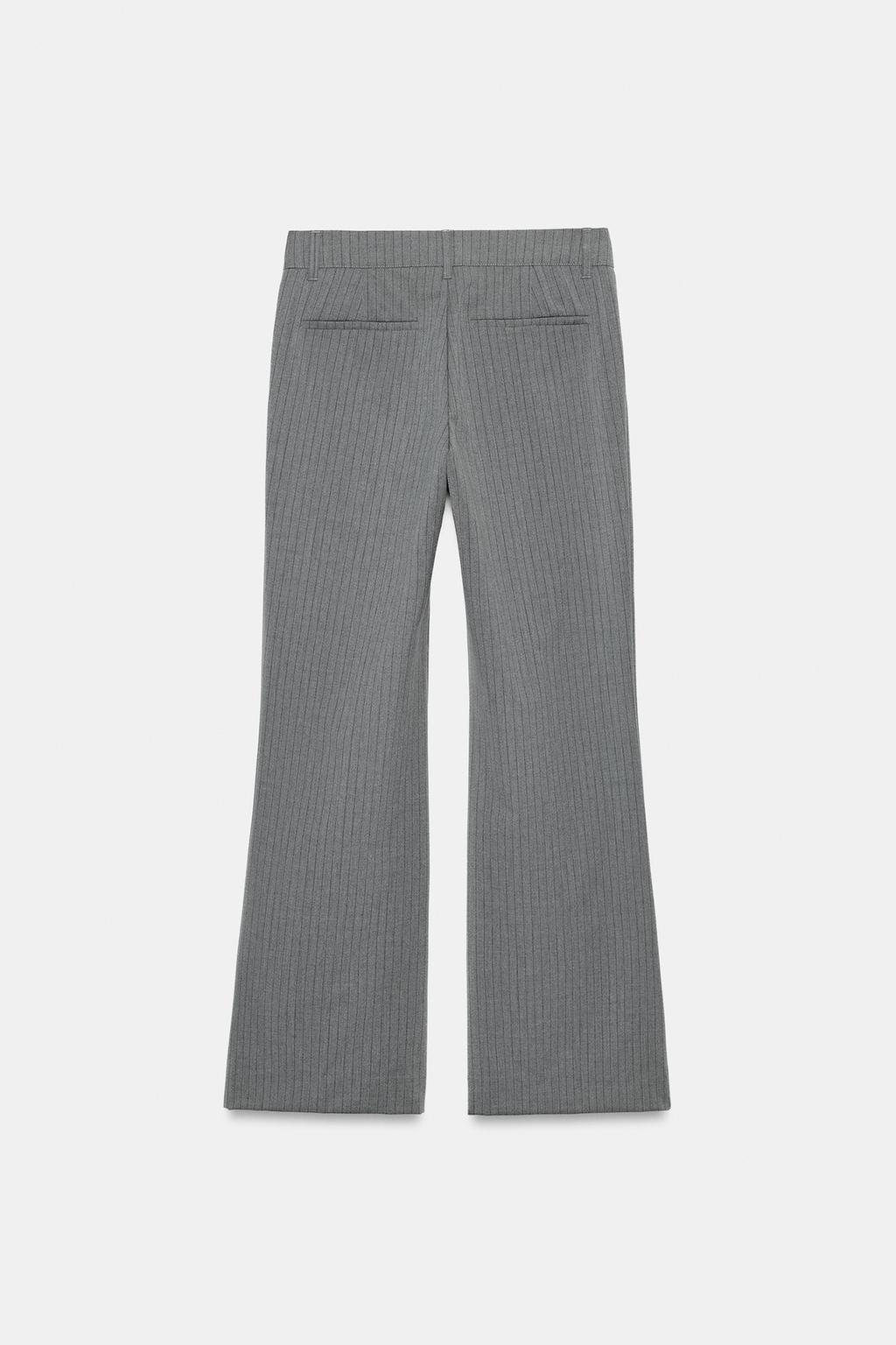 БРЮКИ В ТОНКУЮ ПОЛОСКУ С НИЗКОЙ ПОСАДКОЙ