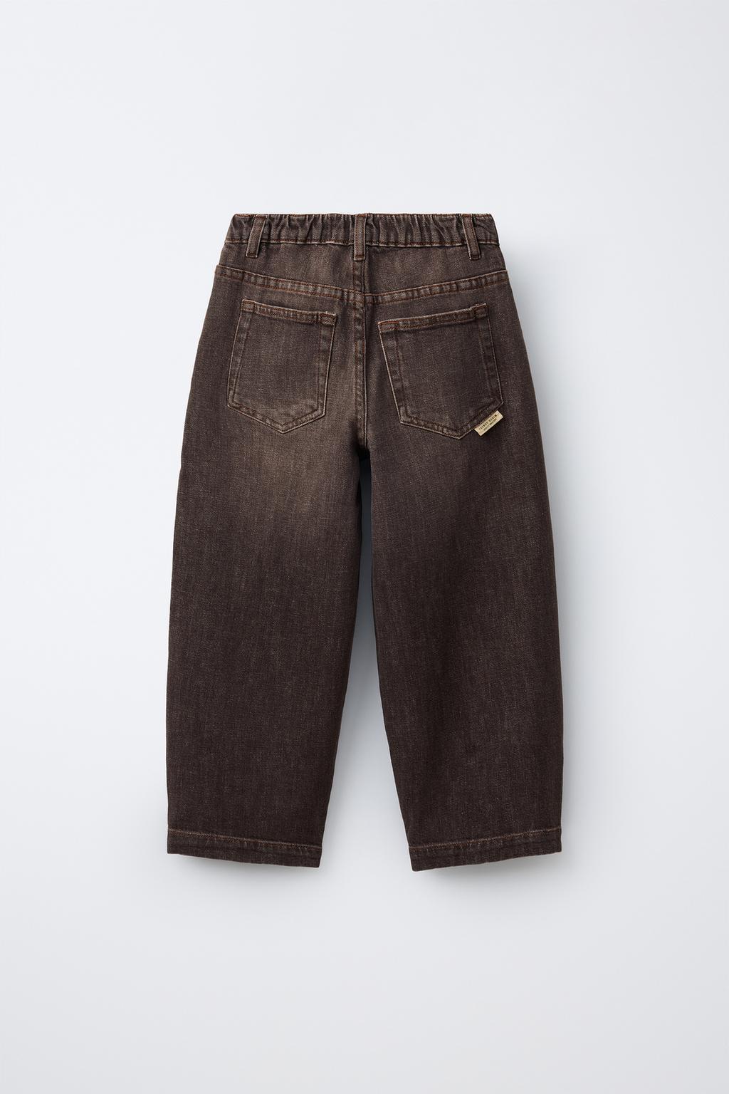 ДЖИНСЫ BALLOON С ЭФФЕКТОМ ПОТЕРТОСТИ