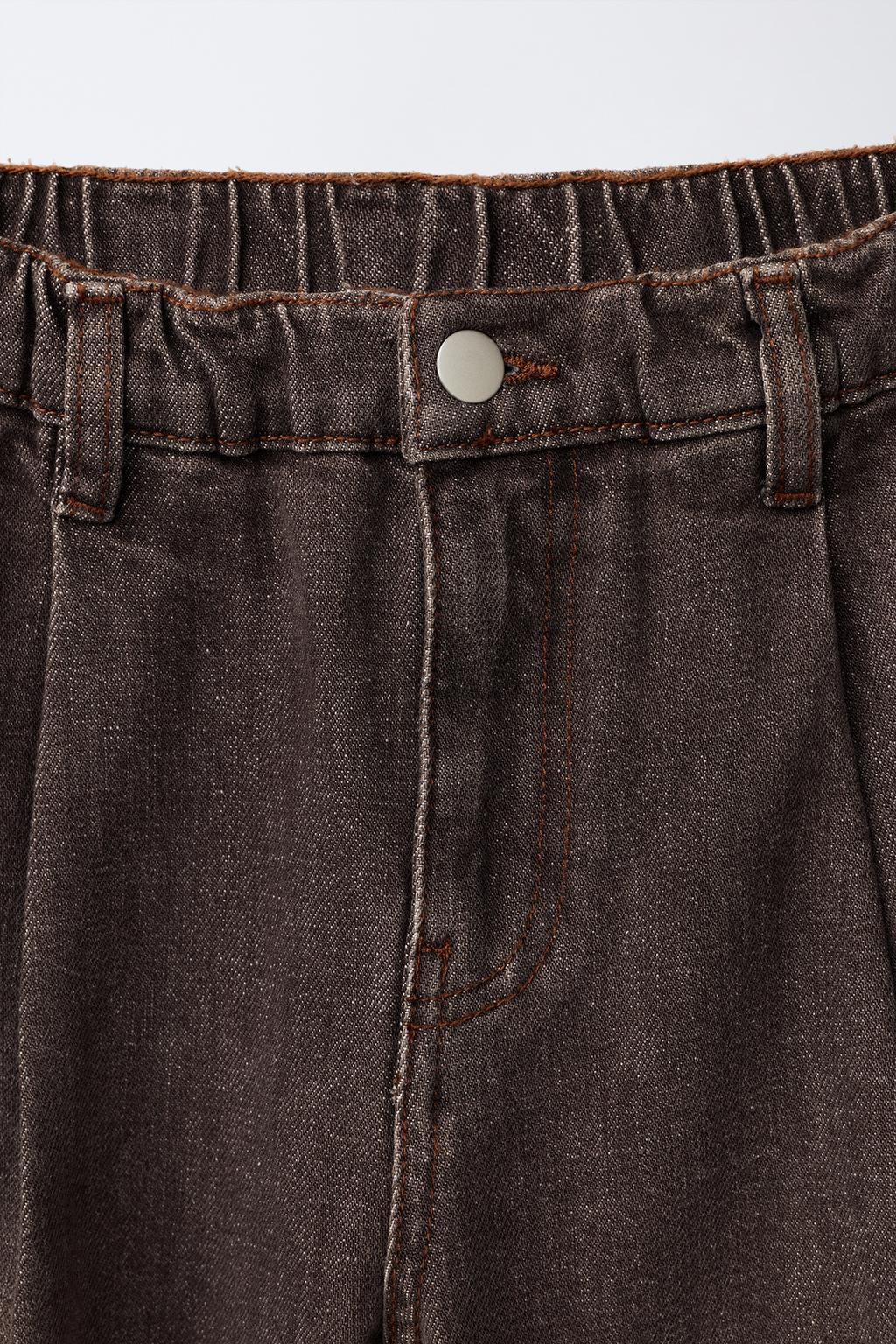 ДЖИНСЫ BALLOON С ЭФФЕКТОМ ПОТЕРТОСТИ