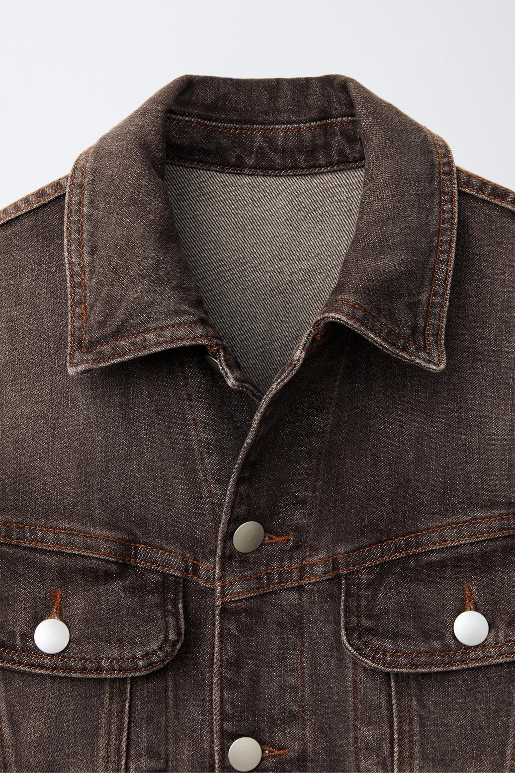 ДЖИНСОВАЯ КУРТКА С ЭФФЕКТОМ ПОТЕРТОСТИ