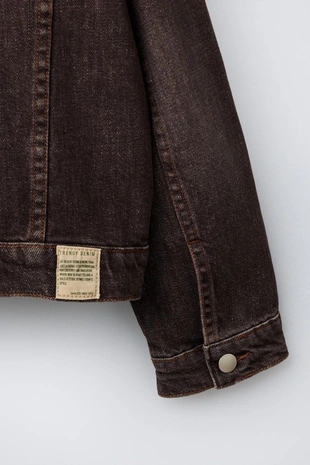 Джинсовая куртка с эффектом потертости- Заказать в России