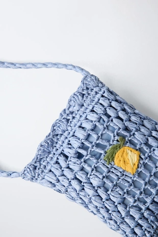 Сумка через плечо из рафии с фруктами- Заказать в России