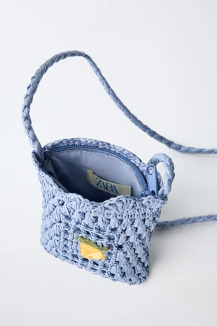 Сумка через плечо из рафии с фруктами- Заказать в России