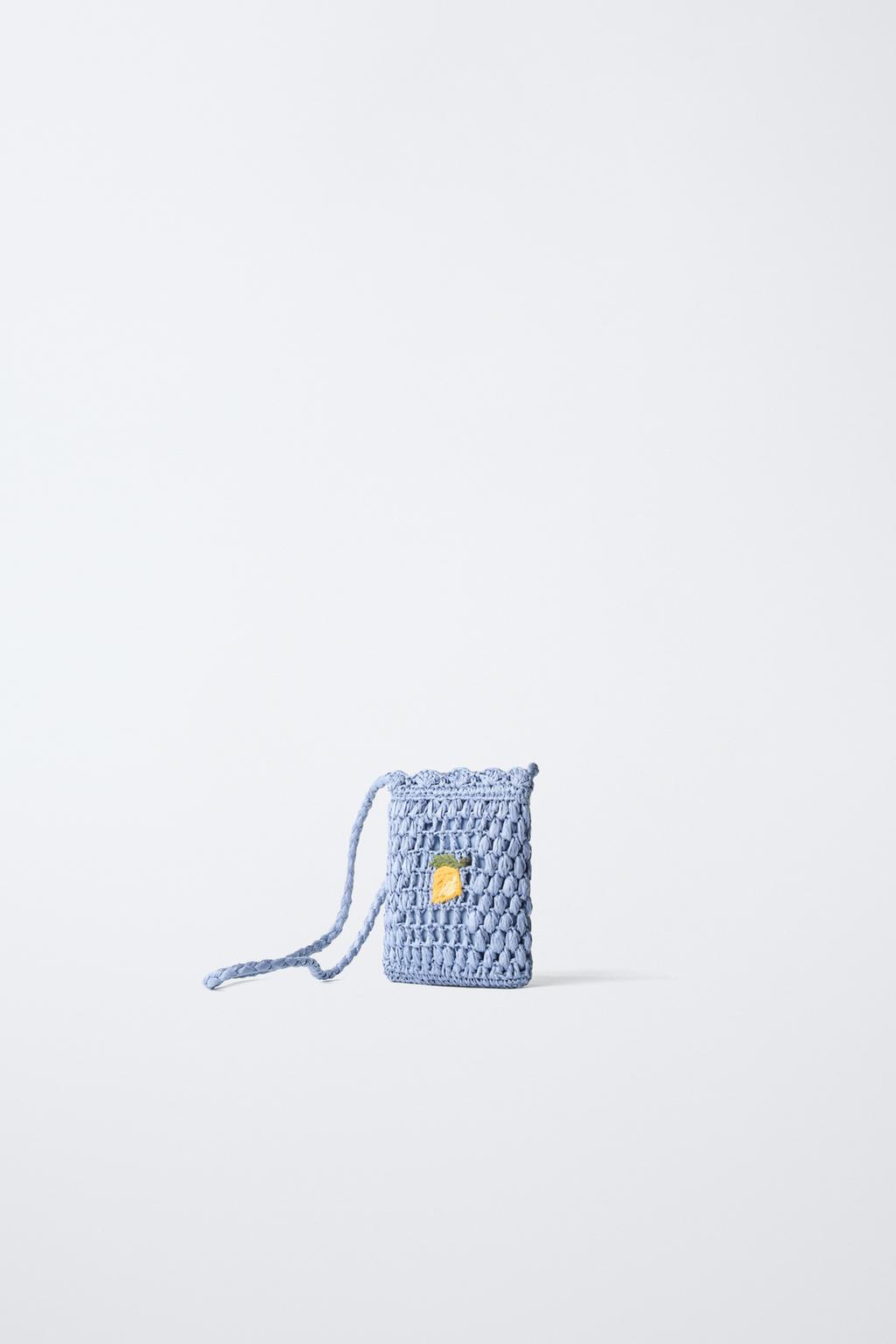 СУМКА ЧЕРЕЗ ПЛЕЧО ИЗ РАФИИ С ФРУКТАМИ