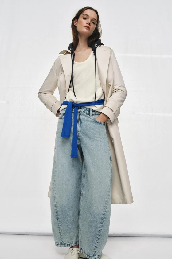 ДЖИНСЫ коллекция Zara «ZW» ANKLE баллон СО СРЕДНЕЙ ПОСАДКОЙ