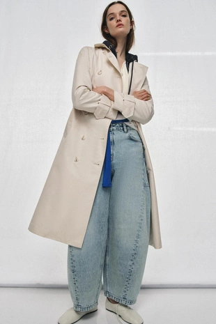 Light blue | 6840/045/406 - Zara Джинсы ZW COLLECTION ANKLE BALLOON со средней посадкой