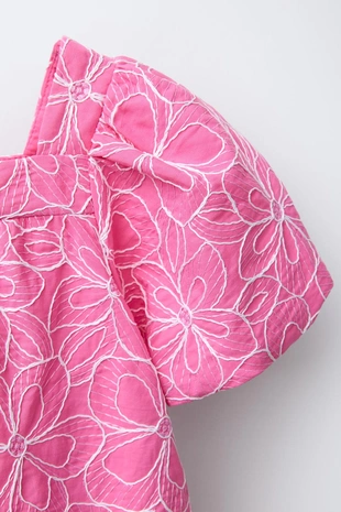 Платье с цветочной вышивкой- Заказать в России