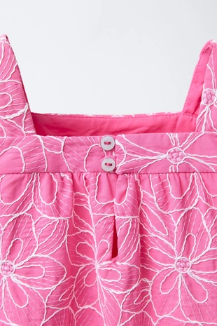 Платье с цветочной вышивкой- Заказать в России