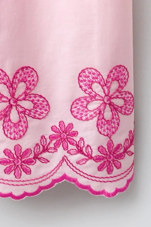 Брюки-кюлоты с вышитыми цветами- Заказать в России