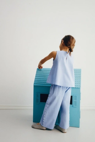 Блуза с цветочными складками- Заказать в России