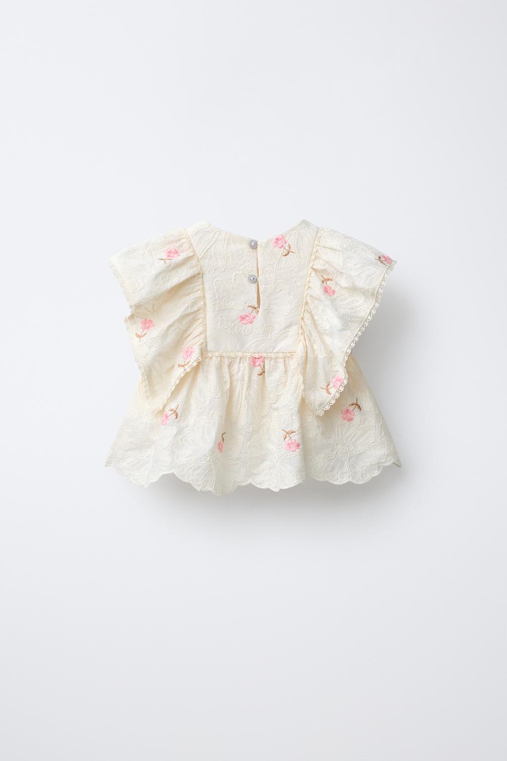 БЛУЗА С ВЫШИТЫМИ ЦВЕТАМИ