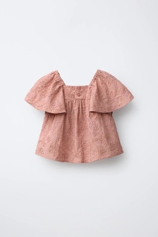 Блуза с вышивкой и кружевом- Заказать в России