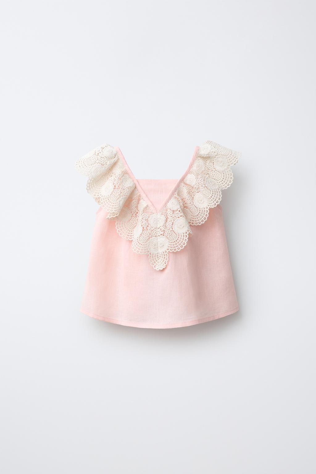 ЛЬНЯНАЯ БЛУЗКА С КРУЖЕВОМ