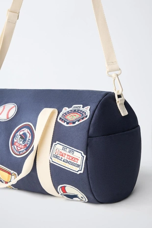 Navy Blue | 1437/730/010 - Zara Сумка-боулинг «заплатки»