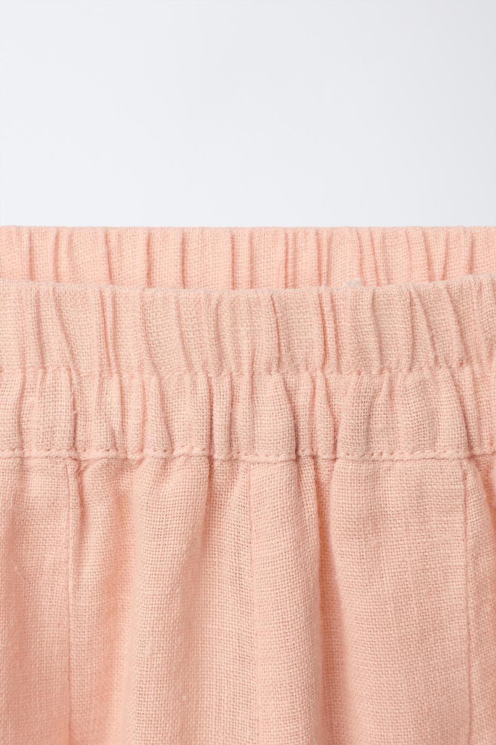 БРЮКИ-БОМБАЧИ ИЗ ЛЬНА С БАНТАМИ