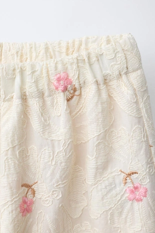 Брюки с вышивкой цветов- Заказать в России