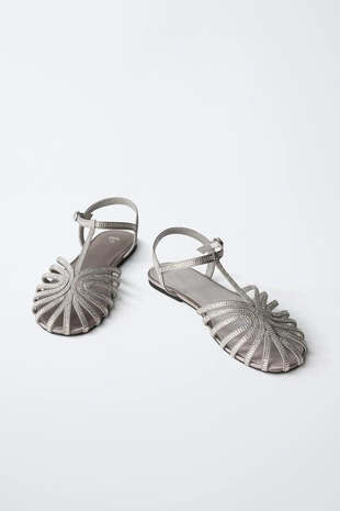 Silver | 2506/730/808 - Zara Сандалии с блестками