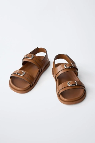 Brown | 2612/730/700 - Zara Сандалии с пряжками
