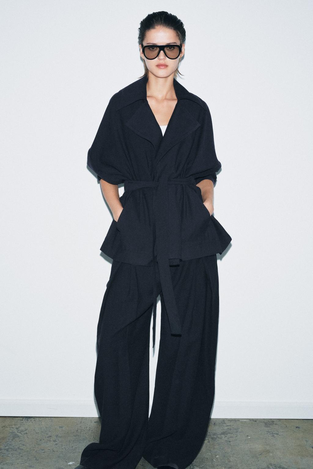 Zara Короткий струящийся тренч — коллекция zara «zw» - Цвет