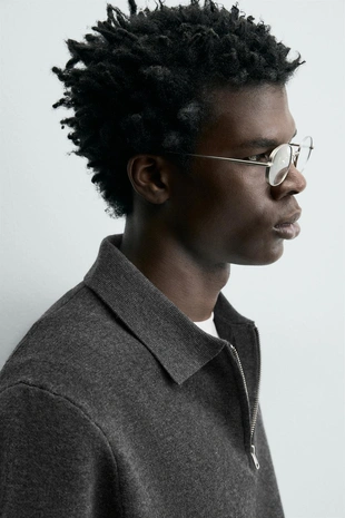 Трикотажное поло на молнии- Заказать в России