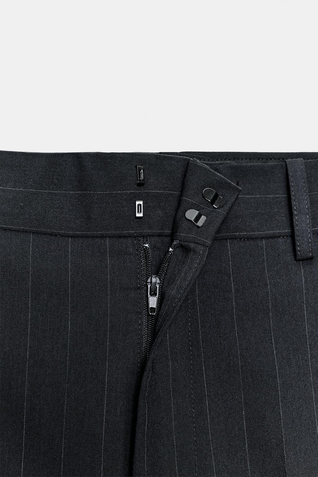 БРЮКИ С ВЫСОКОЙ ПОСАДКОЙ В ПОЛОСКУ — ZW COLLECTION