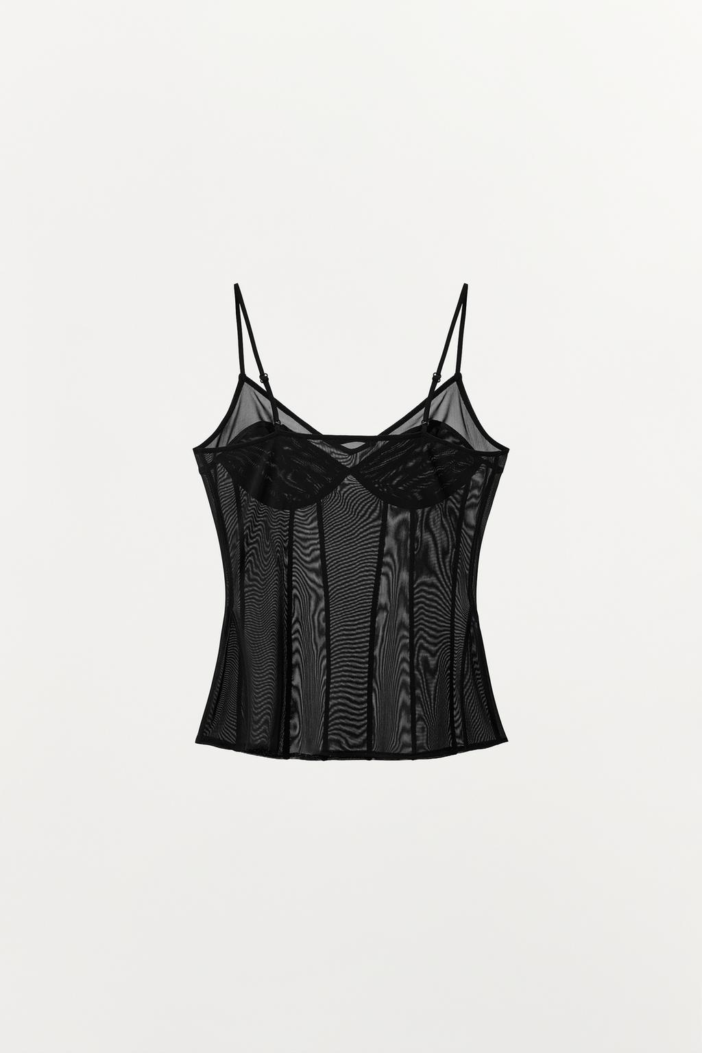 ТОП ИЗ ПОЛУПРОЗРАЧНОЙ ТКАНИ В БЕЛЬЕВОМ СТИЛЕ