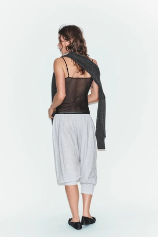 Топ из полупрозрачной ткани в бельевом стиле- Заказать в России