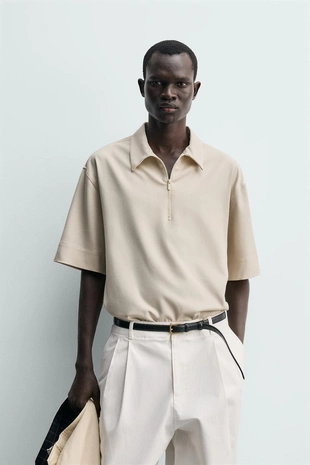 Техническое поло с молнией