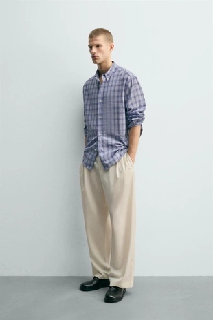 Рубашка RELAXED FIT в клетку- Заказать в России