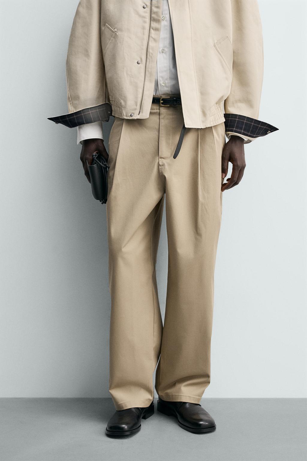 БРЮКИ WIDE FIT СО СКЛАДКАМИ